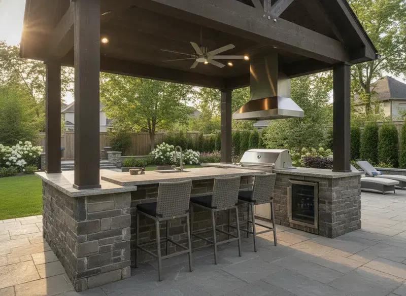 Covered Outdoor Kitchens & Pergolas